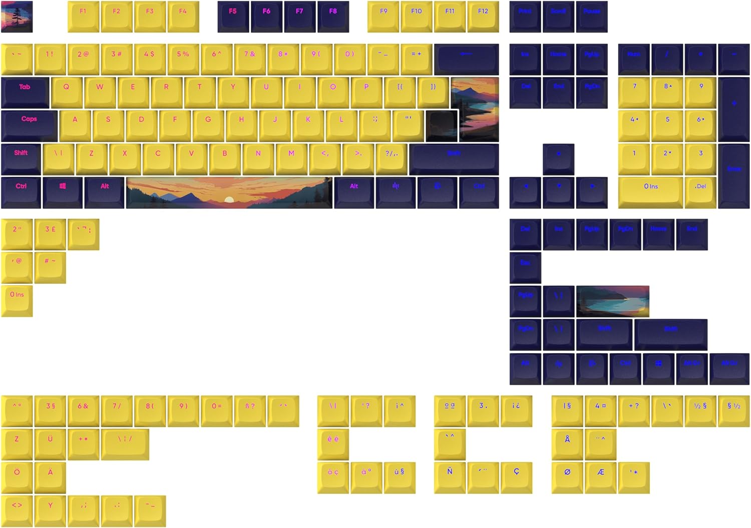 Dark Project - Keycaps Sets - Sunset