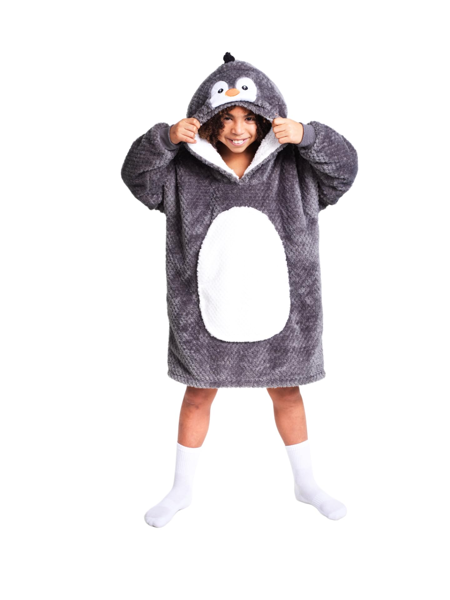 Noxxiez - Noxxiez Knuffel Hoodie Medium Trui Pinguin tot 160cm