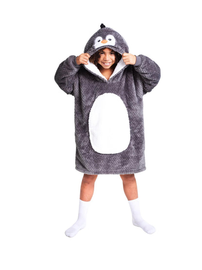 Noxxiez - Noxxiez Knuffel Hoodie Medium Trui Pinguin tot 160cm
