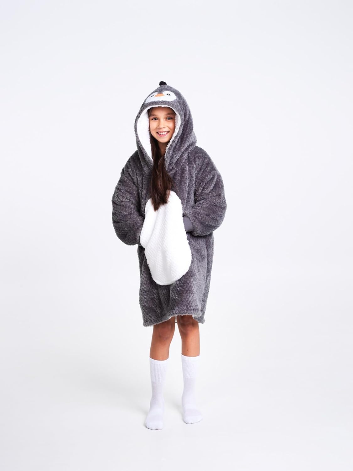 Noxxiez - Noxxiez Knuffel Hoodie Medium Trui Pinguin tot 160cm