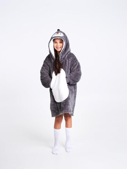 Noxxiez - Noxxiez Knuffel Hoodie Medium Trui Pinguin tot 160cm