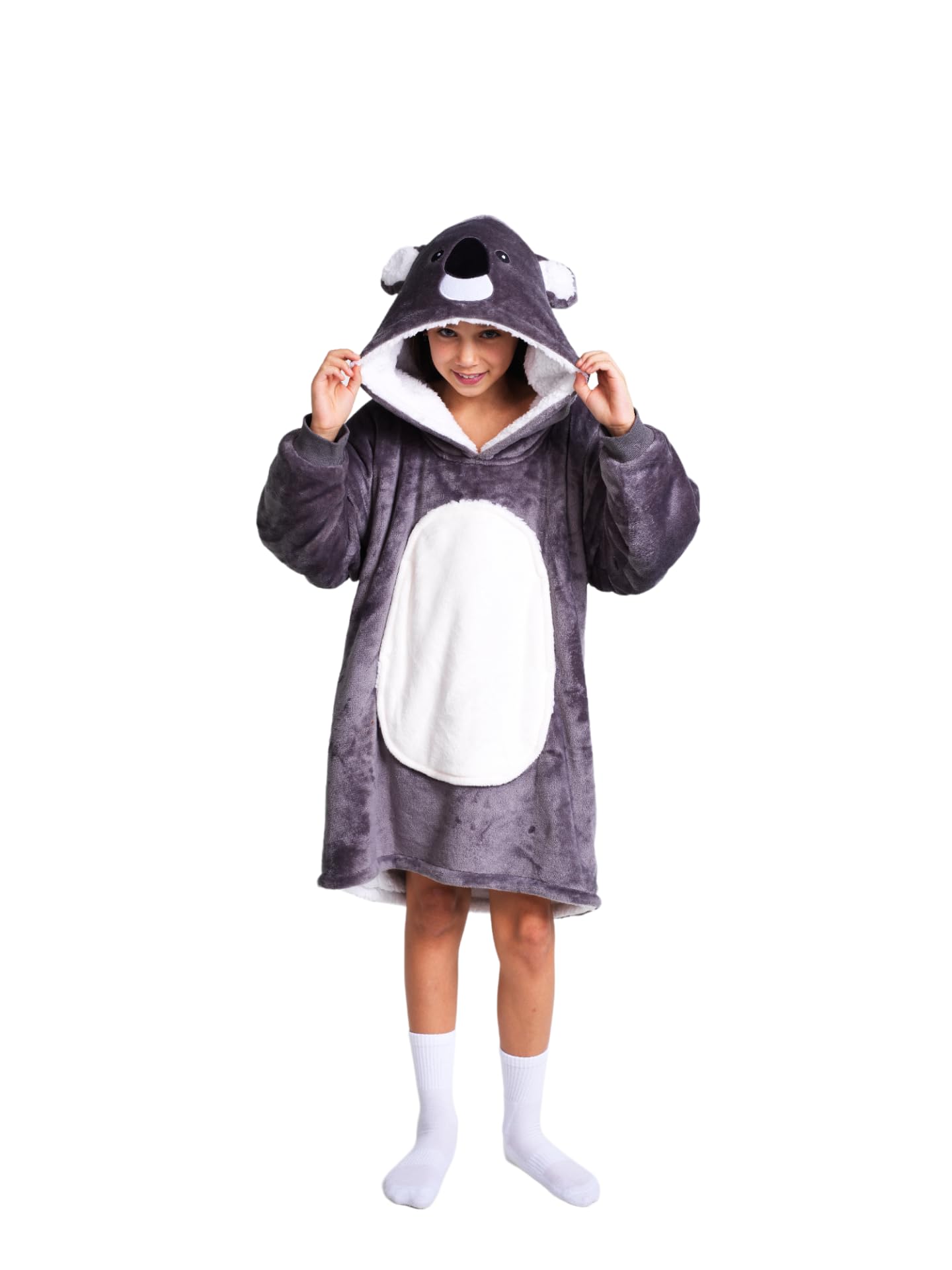 Noxxiez - Noxxiez Knuffel Hoodie Medium Trui Koala  Kinderen tot 160cm