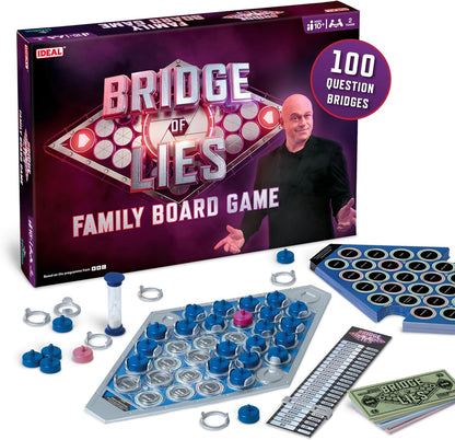 IDEAL | Bridge of Lies: Family Quiz Board Game | Family TV Show Board Game | For 2 Teams of Players | Ages 10+