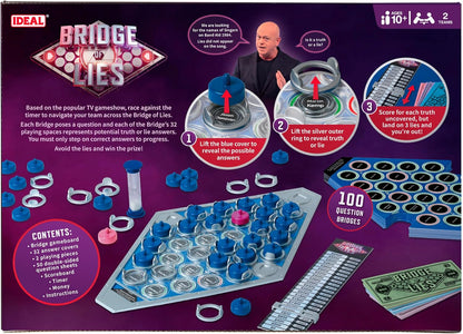 IDEAL | Bridge of Lies: Family Quiz Board Game | Family TV Show Board Game | For 2 Teams of Players | Ages 10+