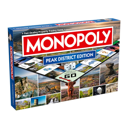 Winning Moves Peak District Regional Monopoly Board Game ideal for 2–6 players aged 8 and up.