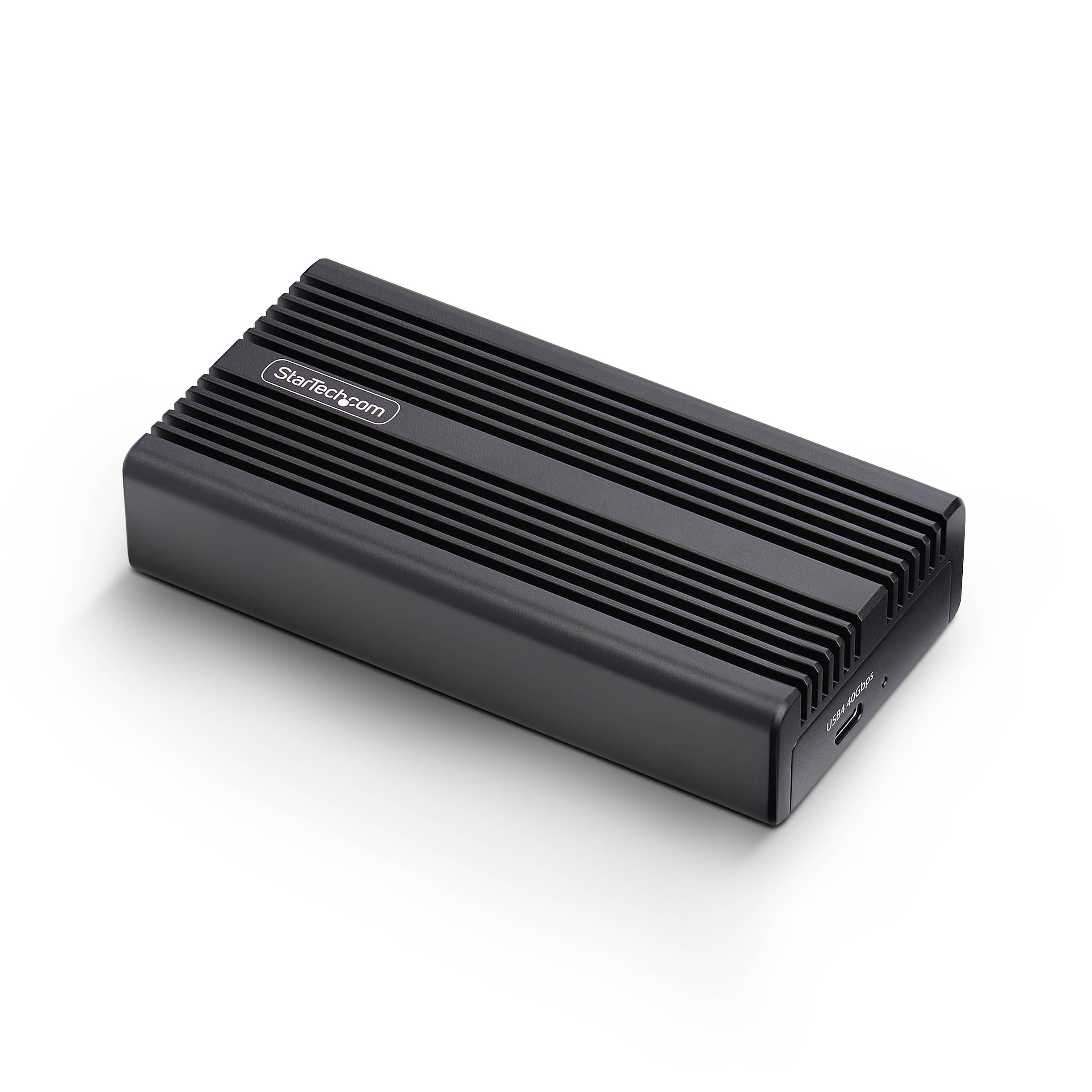 StarTech.com USB4 M.2 NVMe Enclosure, 40Gbps, External USB-C/Thunderbolt NVMe SSD Enclosure, Aluminum Heatsink Case, B+M/M-Key
