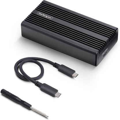StarTech.com USB4 M.2 NVMe Enclosure, 40Gbps, External USB-C/Thunderbolt NVMe SSD Enclosure, Aluminum Heatsink Case, B+M/M-Key