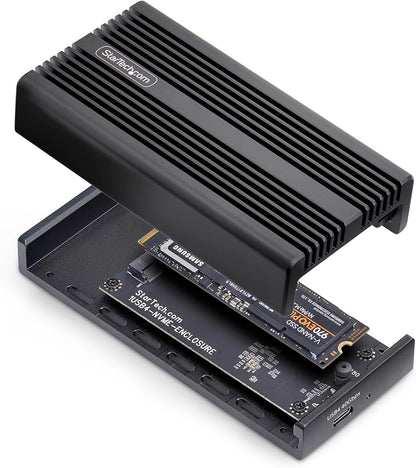 StarTech.com USB4 M.2 NVMe Enclosure, 40Gbps, External USB-C/Thunderbolt NVMe SSD Enclosure, Aluminum Heatsink Case, B+M/M-Key