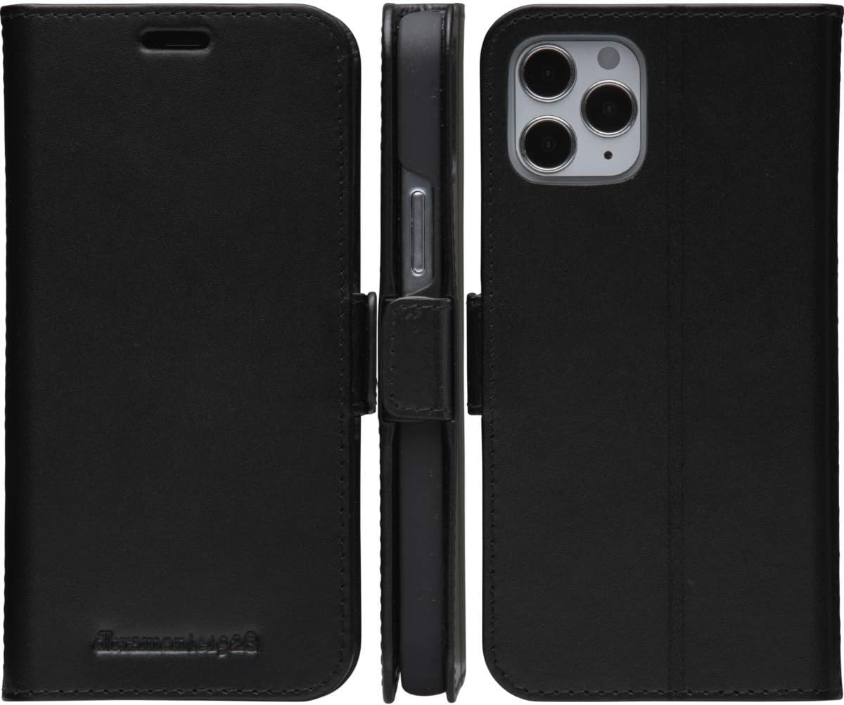 dbramante1928 Copenhagen Slim - iPhone 12 mini 5.4" - Black - Handcrafted from full-grain leather.