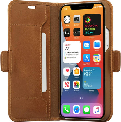 dbramante1928 Copenhagen Slim - iPhone 12 mini 5.4" - Black - Handcrafted from full-grain leather.