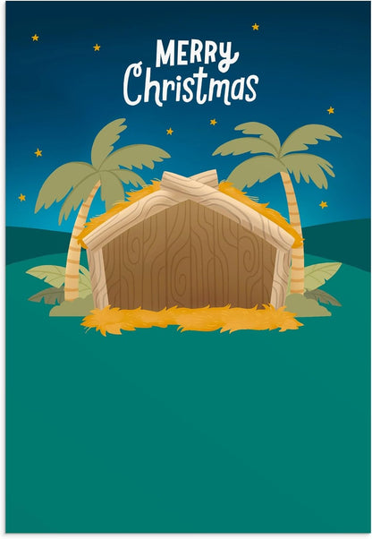 DaySpring - Nativity Sticker Cards – 8 DIY Christmas Cards, Envelopes and 8 Christmas Sticker Sheets - Create Your own Christmas Cards! Fun for The Whole Family! (J8907