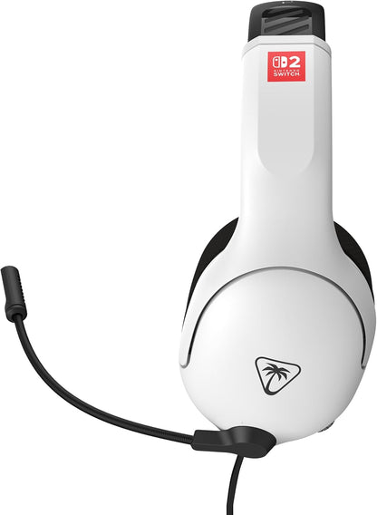 Turtle Beach Airlite Fit Black and White Wired Gaming Headset Officially Licensed for Nintendo Switch 2 and Nintendo Switch, and Nintendo Switch OLED – Flip-to-Mute Mic, Over-Ear Premium Comfort