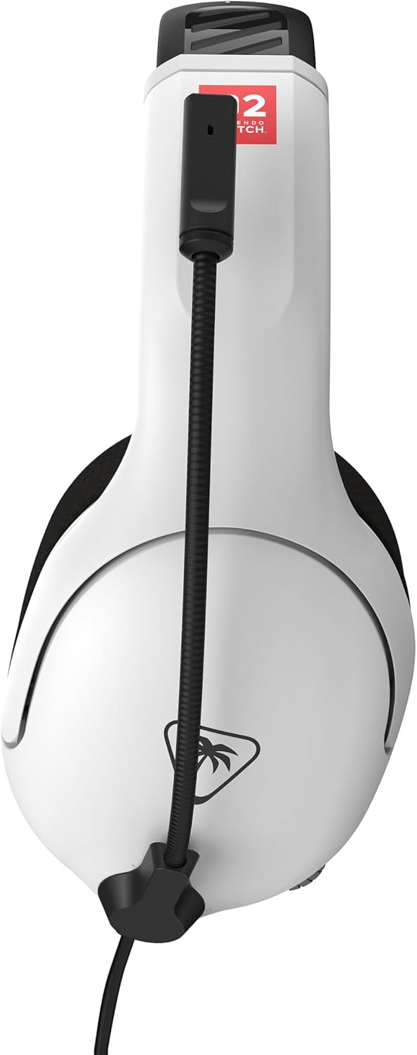 Turtle Beach Airlite Fit Black and White Wired Gaming Headset Officially Licensed for Nintendo Switch 2 and Nintendo Switch, and Nintendo Switch OLED – Flip-to-Mute Mic, Over-Ear Premium Comfort