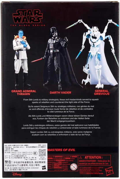 Star Wars The Black Series Darth Vader, Grand Admiral Thrawn, General Grievous Collectible 6 Inch Action Figure 3-Pack