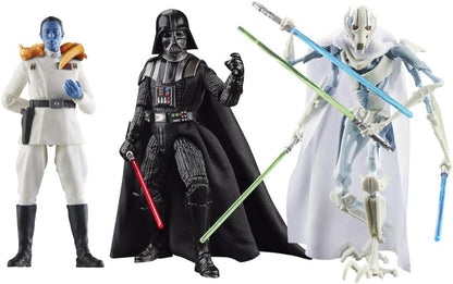 Star Wars The Black Series Darth Vader, Grand Admiral Thrawn, General Grievous Collectible 6 Inch Action Figure 3-Pack
