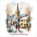 Charity Christmas Cards with Village Snow Scene, 150 x 150mm, Bible Verse, Set of 10, Supporting Compassion UK