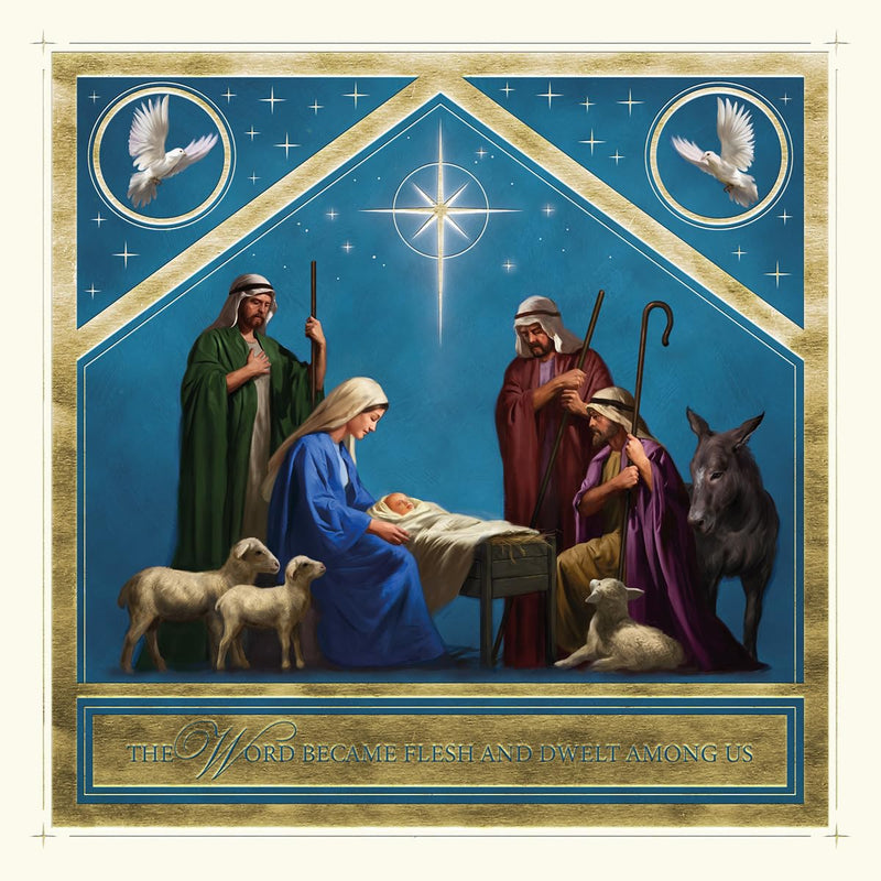 Compassion Christmas Card: Stable/The Word Became Flesh John 1:14 (pack of 10