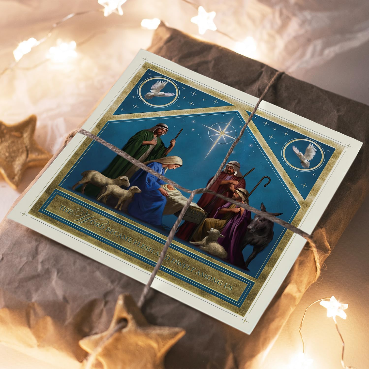 Compassion Christmas Card: Stable/The Word Became Flesh John 1:14 (pack of 10