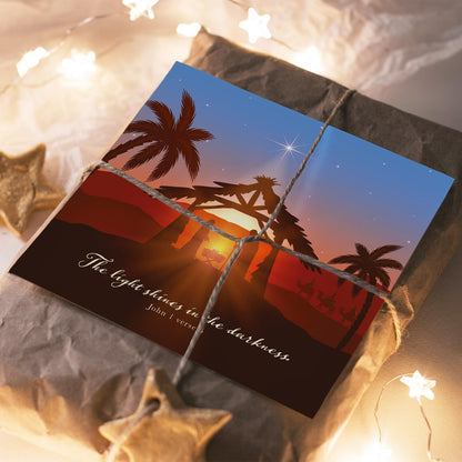 Compassion Christmas Card: Stable Scene/The Light Shines (pack of 10