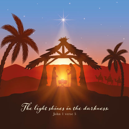 Compassion Christmas Card: Stable Scene/The Light Shines (pack of 10