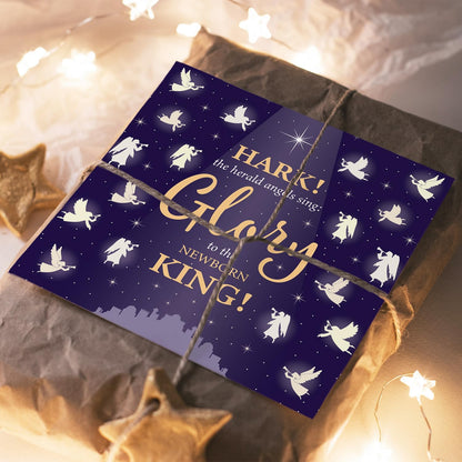 Christmas Cards with Angels Design, Pack of 10, 150 x 150 mm, Supporting Compassion UK