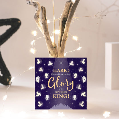 Christmas Cards with Angels Design, Pack of 10, 150 x 150 mm, Supporting Compassion UK