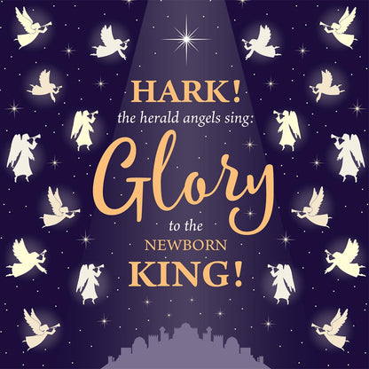 Christmas Cards with Angels Design, Pack of 10, 150 x 150 mm, Supporting Compassion UK