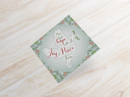 Compassion Charity Christmas Cards, Joy and Peace Dove Design, 150 x 150mm, Pack of 10