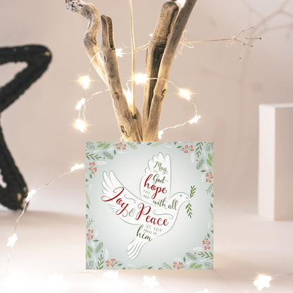 Compassion Charity Christmas Cards, Joy and Peace Dove Design, 150 x 150mm, Pack of 10