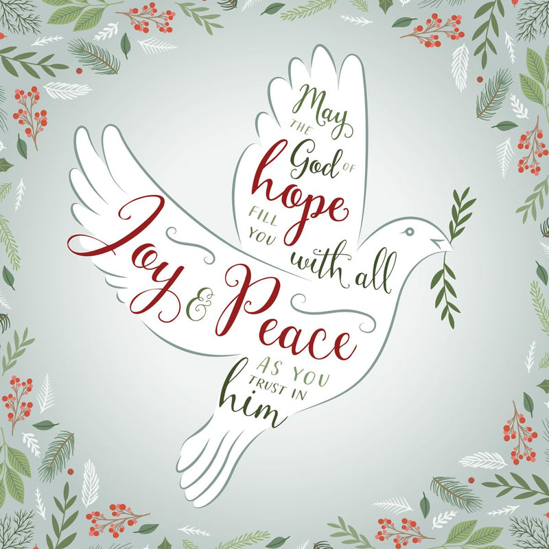 Compassion Charity Christmas Cards, Joy and Peace Dove Design, 150 x 150mm, Pack of 10