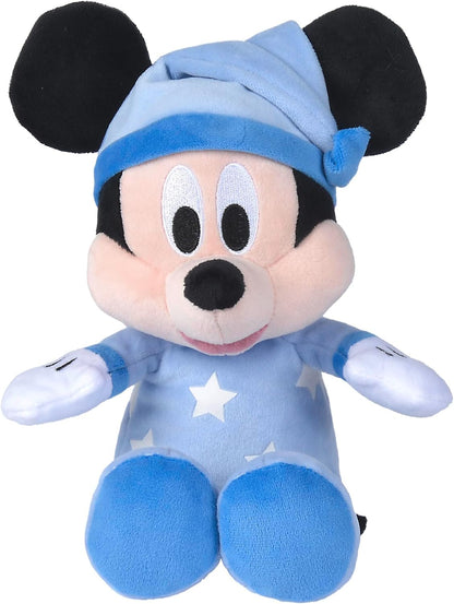 Simba Disney Topolino Sleep Well, 6315870349, +0 mesi, la tutina si illumina al buio, 25 cm,Azzurro