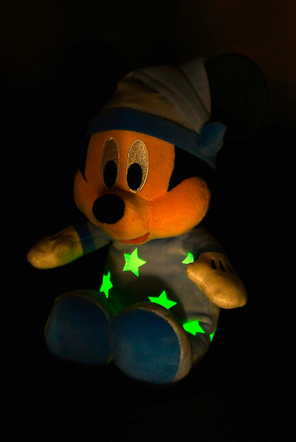 Simba Disney Topolino Sleep Well, 6315870349, +0 mesi, la tutina si illumina al buio, 25 cm,Azzurro