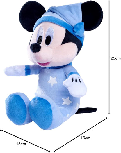 Simba Disney Topolino Sleep Well, 6315870349, +0 mesi, la tutina si illumina al buio, 25 cm,Azzurro