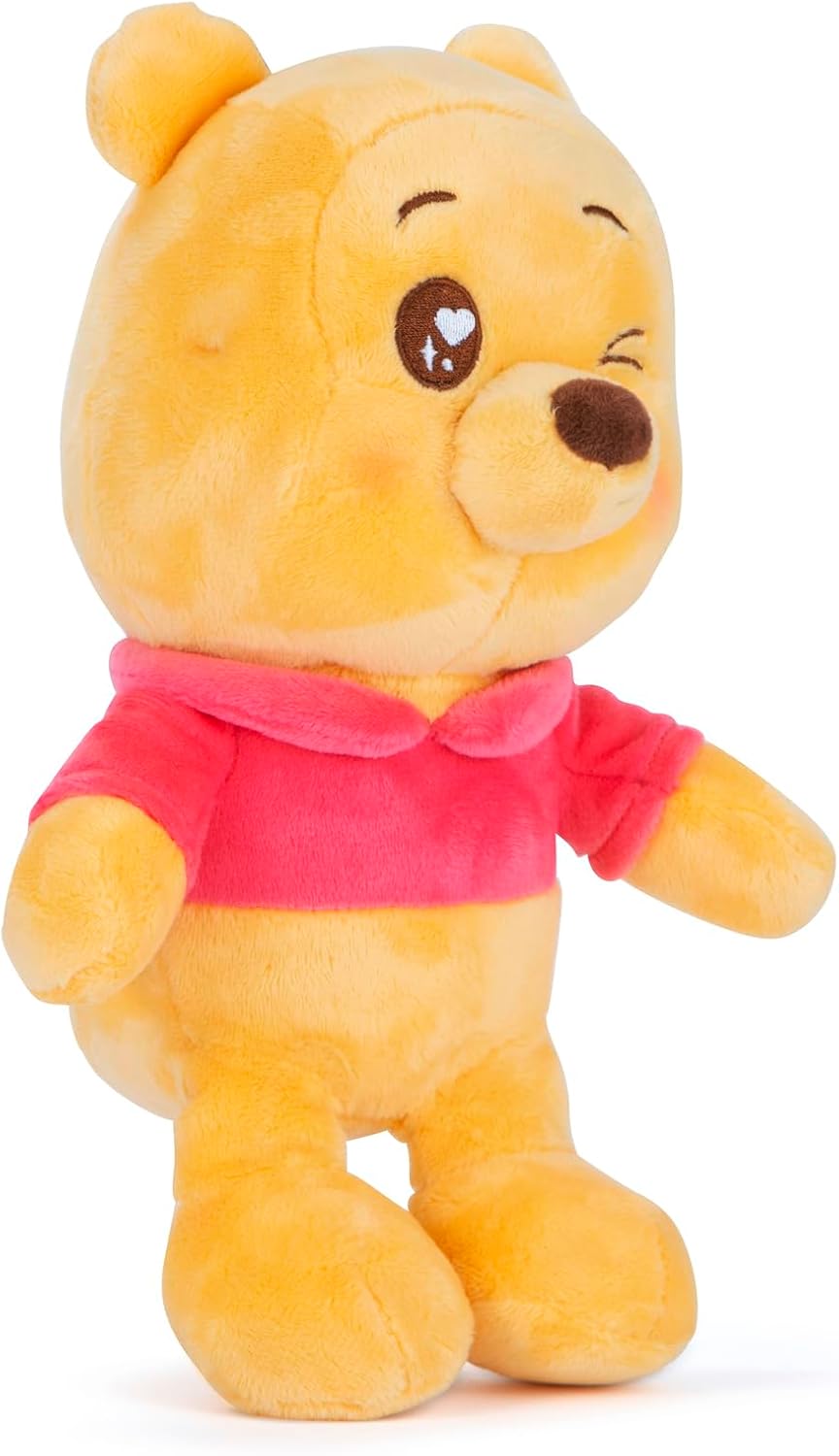 Disney Winnie The Pooh 25cm Plush with Twinkle Eyes, cuddly soft toy for kids and adults for birthday and gift, from 0 years