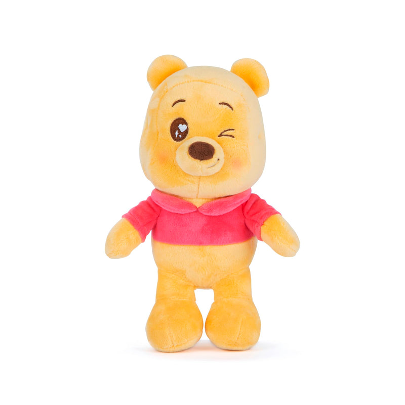 Disney Winnie The Pooh 25cm Plush with Twinkle Eyes, cuddly soft toy for kids and adults for birthday and gift, from 0 years