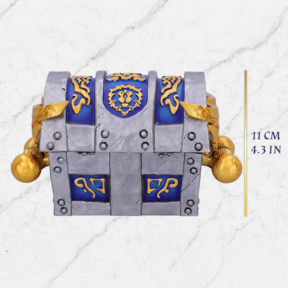 Nemesis Now World of Warcraft Alliance War Chest Box – Officially Licensed Collectible Treasure Chest for Gamers, Fantasy Decor & Storage for Jewelry, Dice & Collectibles