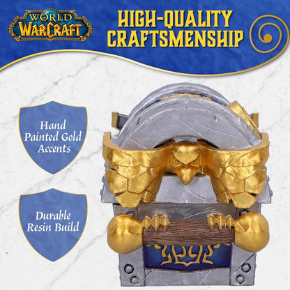 Nemesis Now World of Warcraft Alliance War Chest Box – Officially Licensed Collectible Treasure Chest for Gamers, Fantasy Decor & Storage for Jewelry, Dice & Collectibles