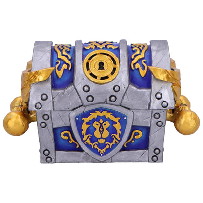 Nemesis Now World of Warcraft Alliance War Chest Box – Officially Licensed Collectible Treasure Chest for Gamers, Fantasy Decor & Storage for Jewelry, Dice & Collectibles