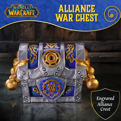Nemesis Now World of Warcraft Alliance War Chest Box – Officially Licensed Collectible Treasure Chest for Gamers, Fantasy Decor & Storage for Jewelry, Dice & Collectibles