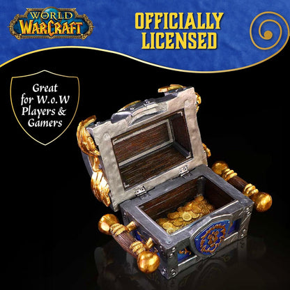Nemesis Now World of Warcraft Alliance War Chest Box – Officially Licensed Collectible Treasure Chest for Gamers, Fantasy Decor & Storage for Jewelry, Dice & Collectibles