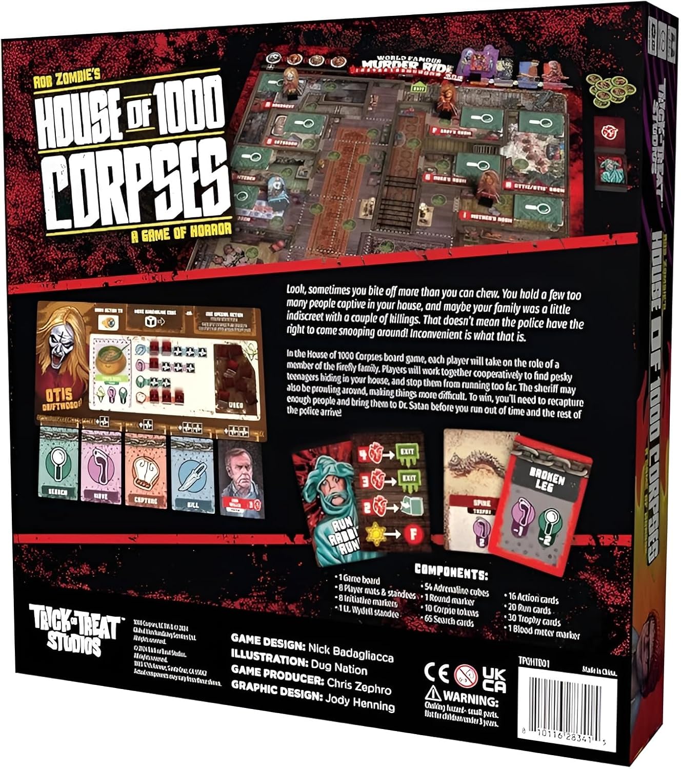 Trick Or Treat Studios Rob Zombie's House of 1000 Corpses Board Game