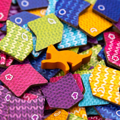 AEG & FlatOut Games | Knitting Circle - Track the Award Winning Calico Puzzle Game | Knitwear, Collector Buttons | Ages 10+ | 1-4 Players