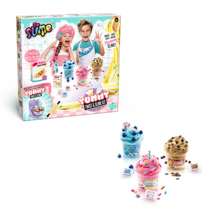 So Slime Yummy Twist & Slime 3 Pack. 3 Scrumptious Recipes to Create. Mix and swirl the yummy slime in three sweet themes: Birthday Cupcake, Strawberry Cake, and Blueberry Muffin!