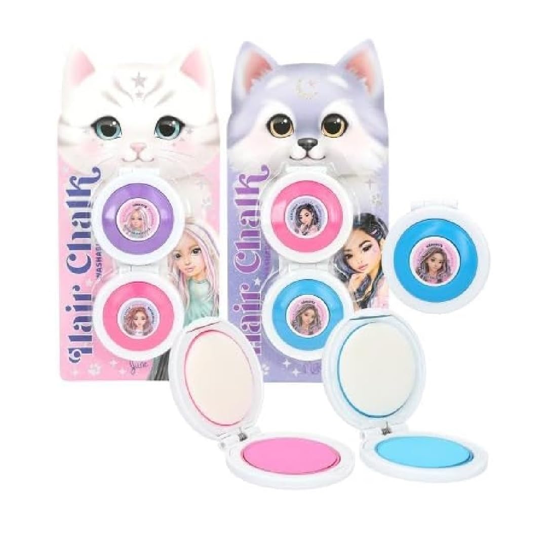 Topmodel - Hair Chalk Set - Beauty And Me - Purple And Pink Or Pink And Blue