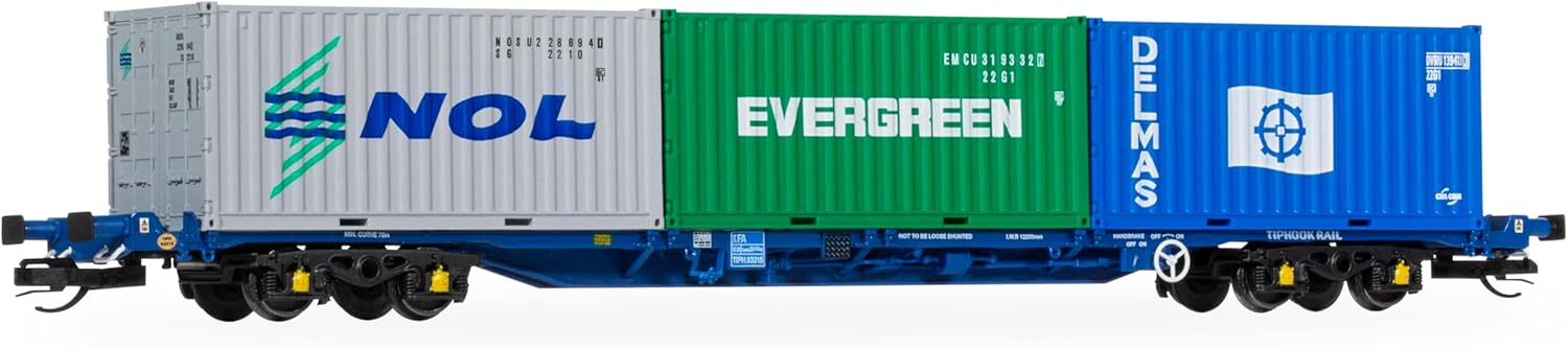 Hornby TT TT6031 Touax KFA Container Wagon with 1x20 & 1x40 Containers
