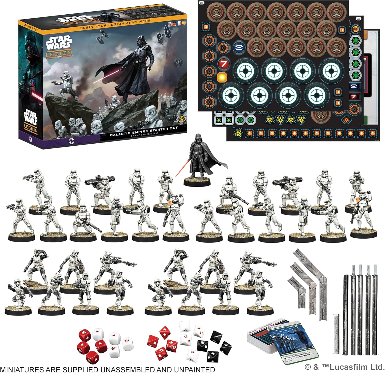 Asmodee | Star Wars: Legion - Galactic Empire Starter Set | Board Game | Ages 14+ | 2 Players | 90+ Minutes Playing Time