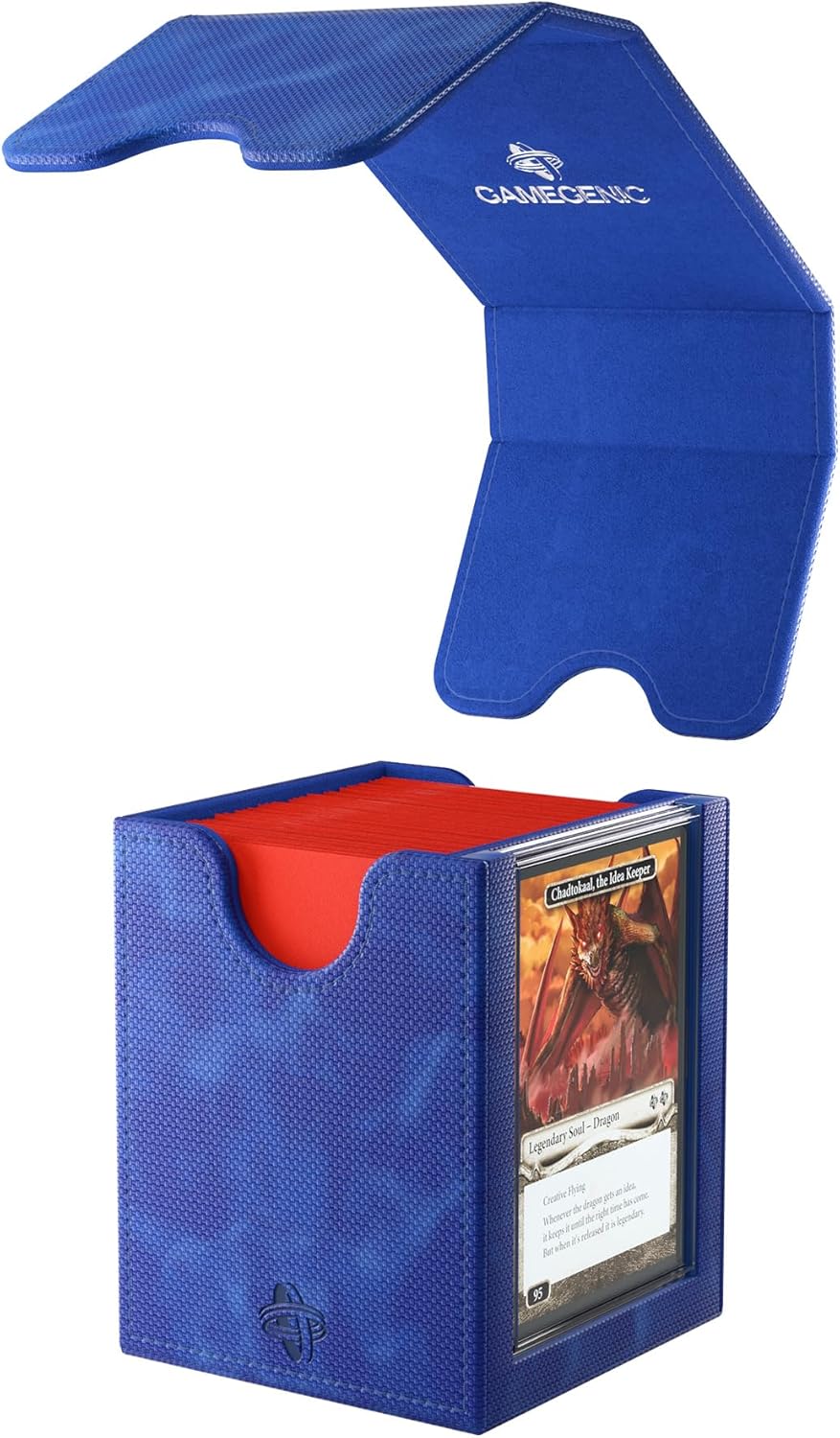 Gamegenic | Squire Plus 100+ XL Convertible Blue Commander Deck Box | Card Holder