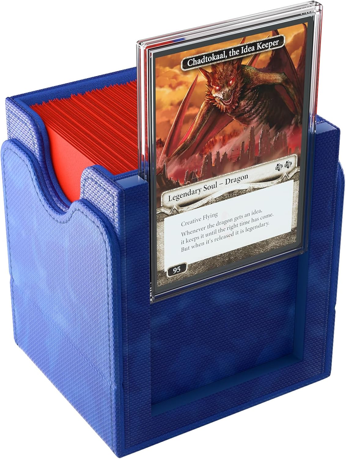 Gamegenic | Squire Plus 100+ XL Convertible Blue Commander Deck Box | Card Holder