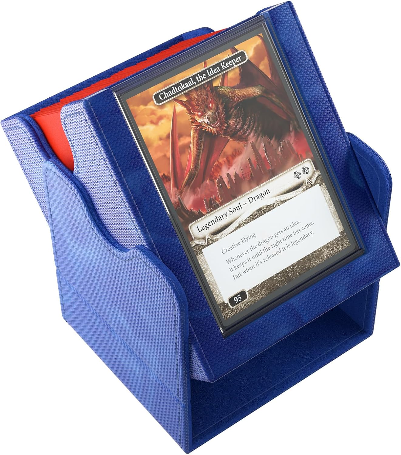 Gamegenic | Squire Plus 100+ XL Convertible Blue Commander Deck Box | Card Holder