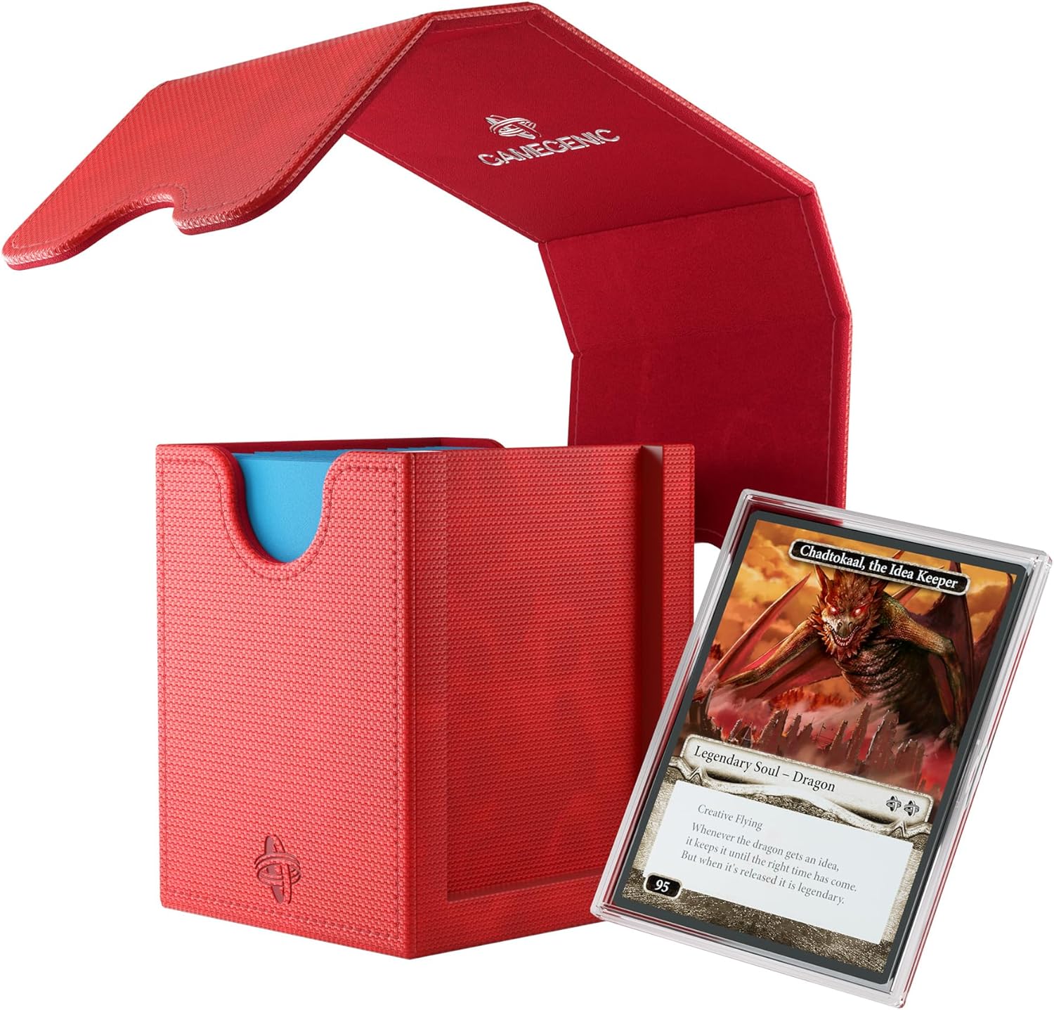 Gamegenic | Squire Plus 100+ XL Convertible Red Commander Deck Box | Card Holder